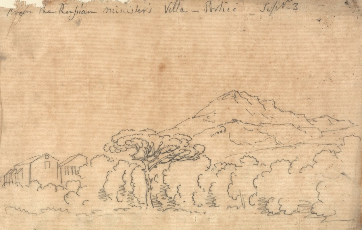 Från palatset i Portici, 7 september av John Robert Cozens