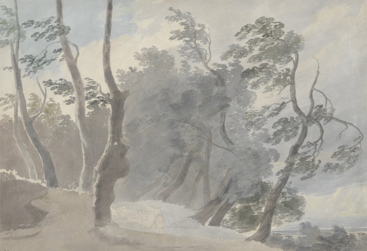 Galleria di Sopra, Albano (grafit och w/c på papper) av John Robert Cozens