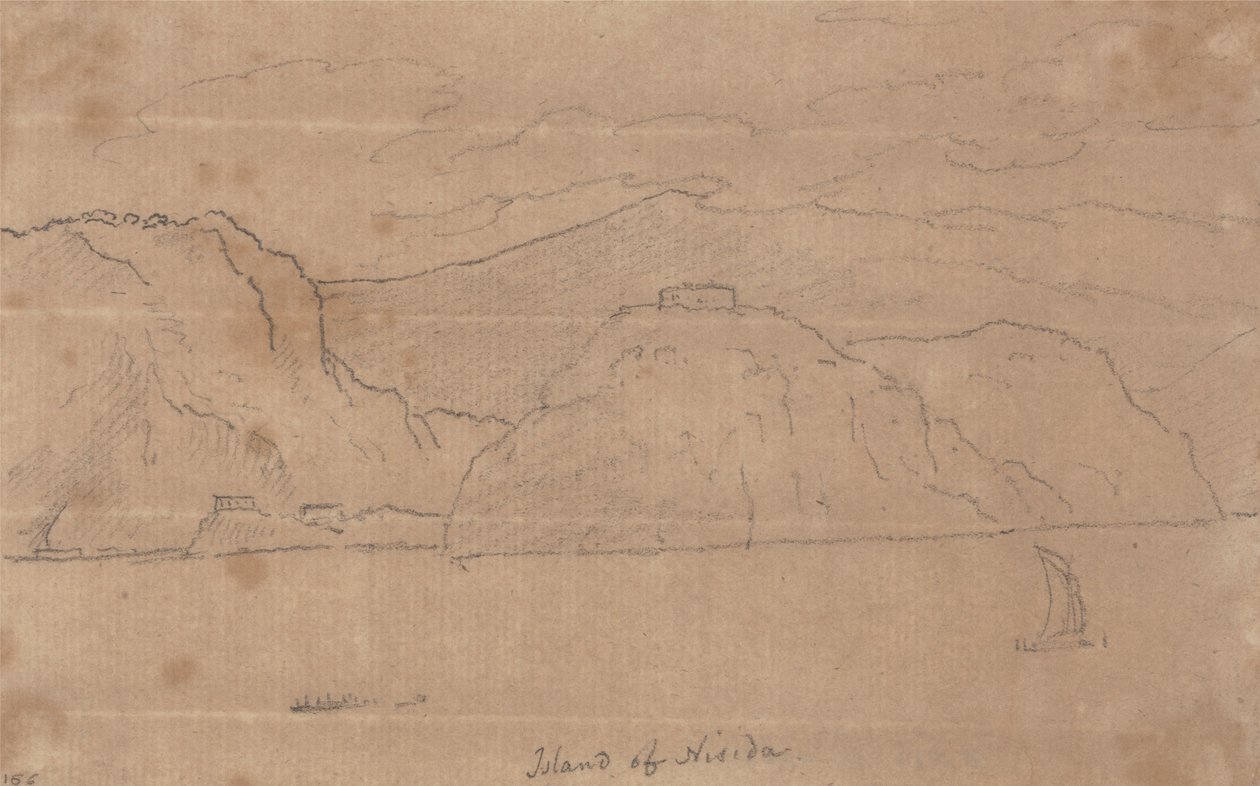 Ön Nisida av John Robert Cozens