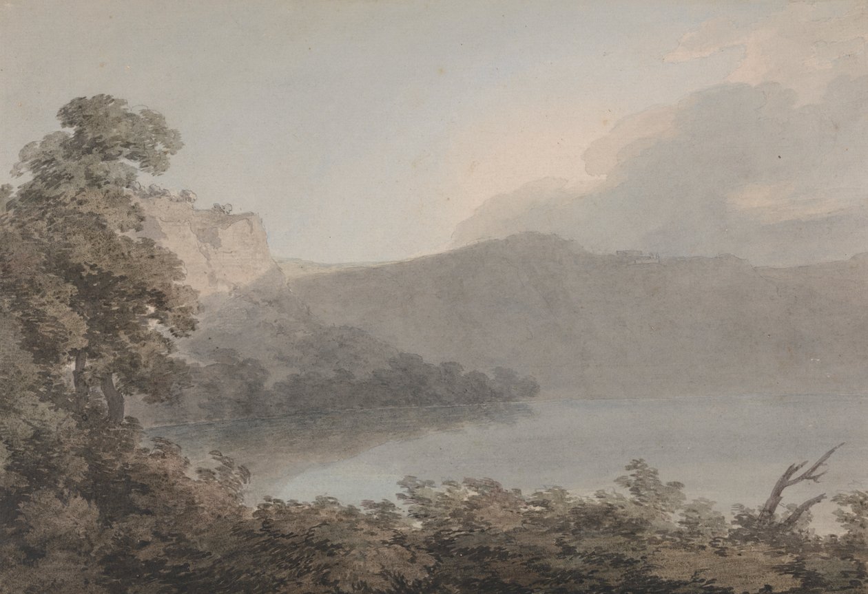 Vicosjön mellan Rom och Florens av John Robert Cozens