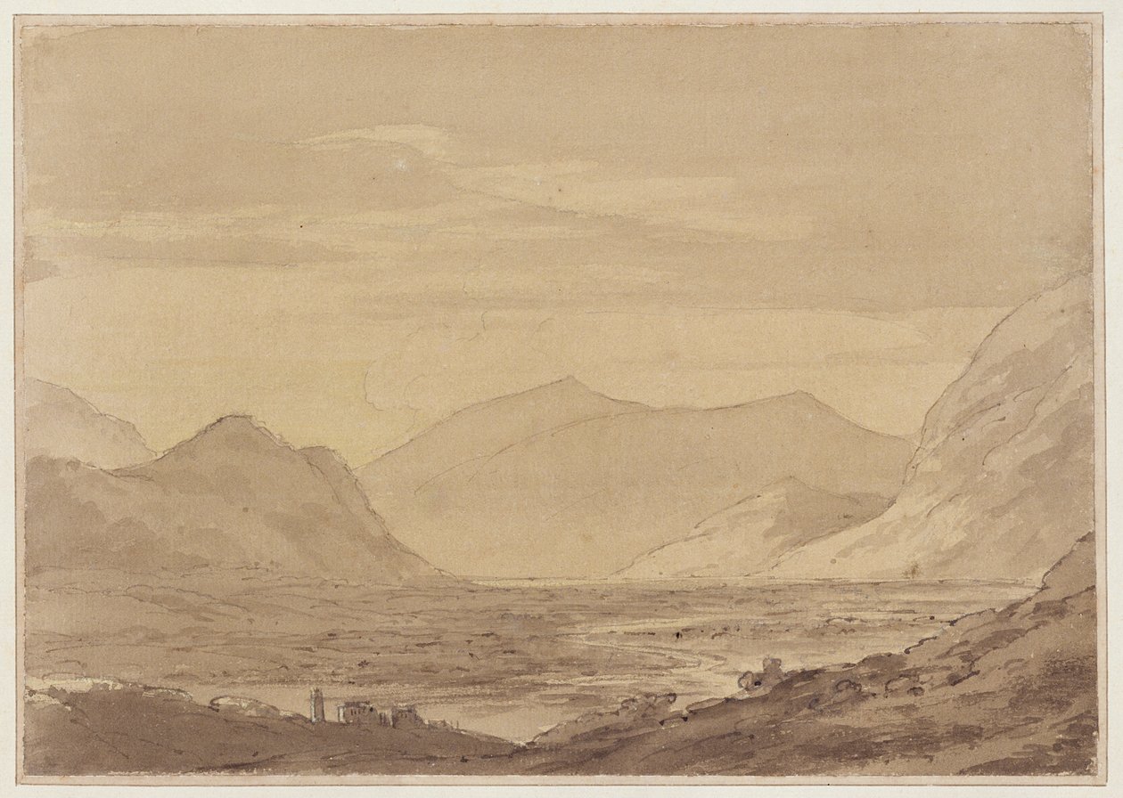 Nära Chiavenna (penna och bläck, akvarell på papper) av John Robert Cozens