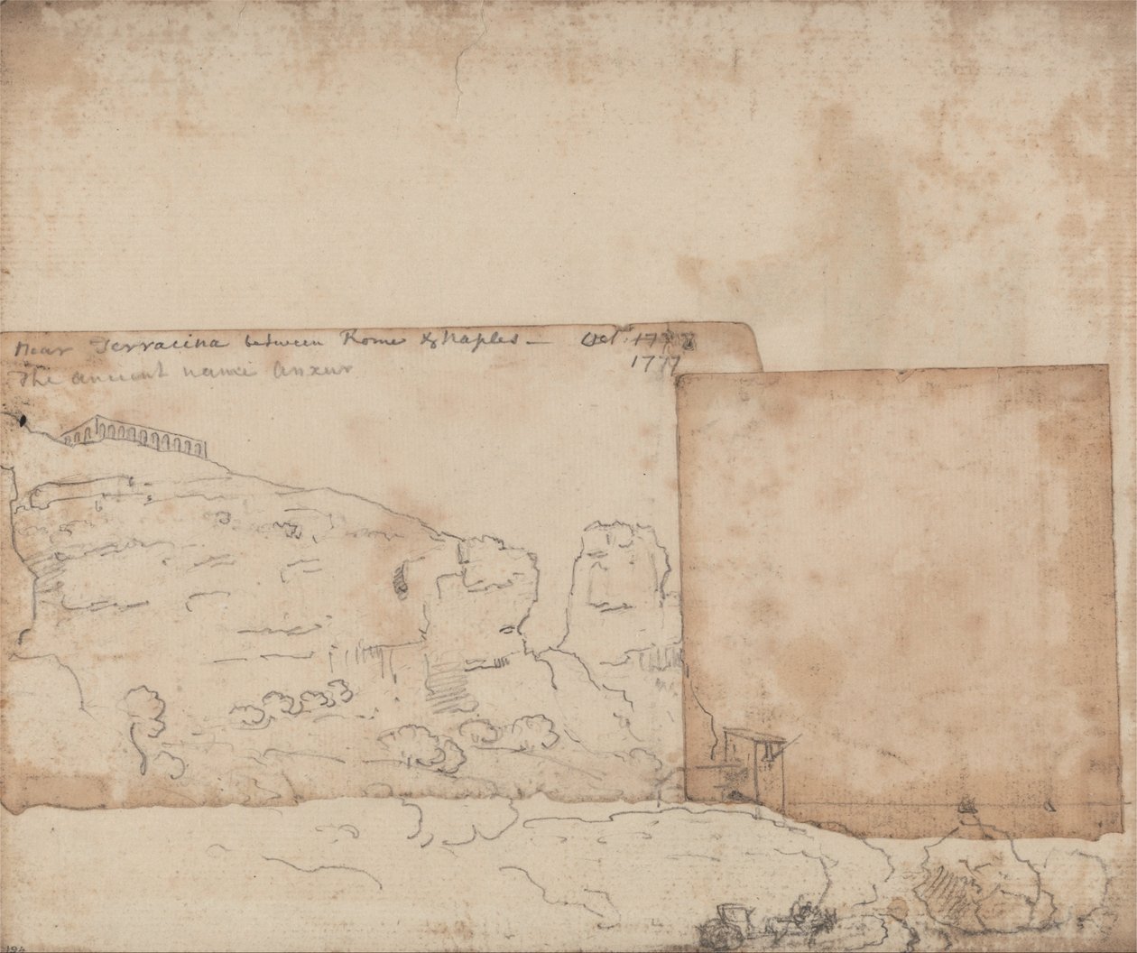 Nära Terracina mellan Rom och Neapel, oktober 1777 av John Robert Cozens