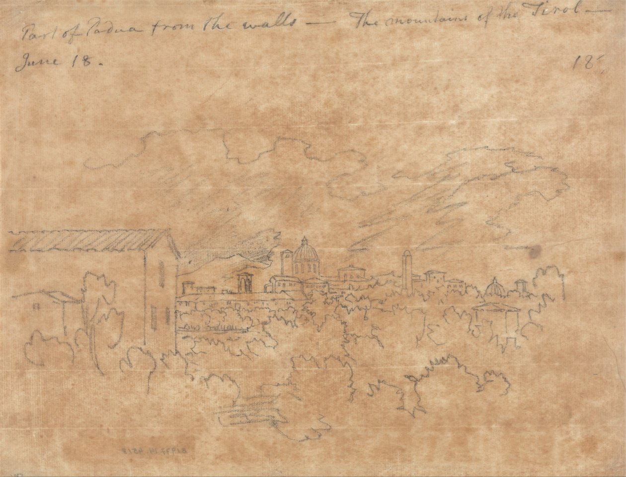 Del av Padua från murarna av John Robert Cozens