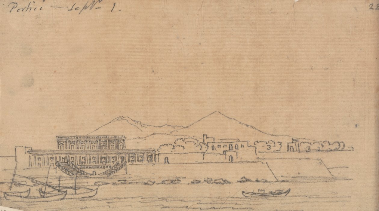 Portici, 1 september av John Robert Cozens
