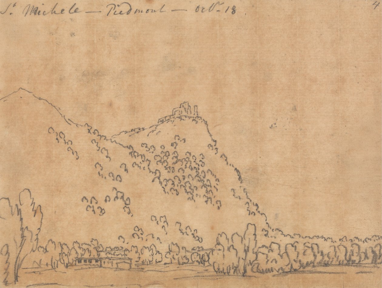 Sankt Michele, Piemonte, den 18 oktober av John Robert Cozens