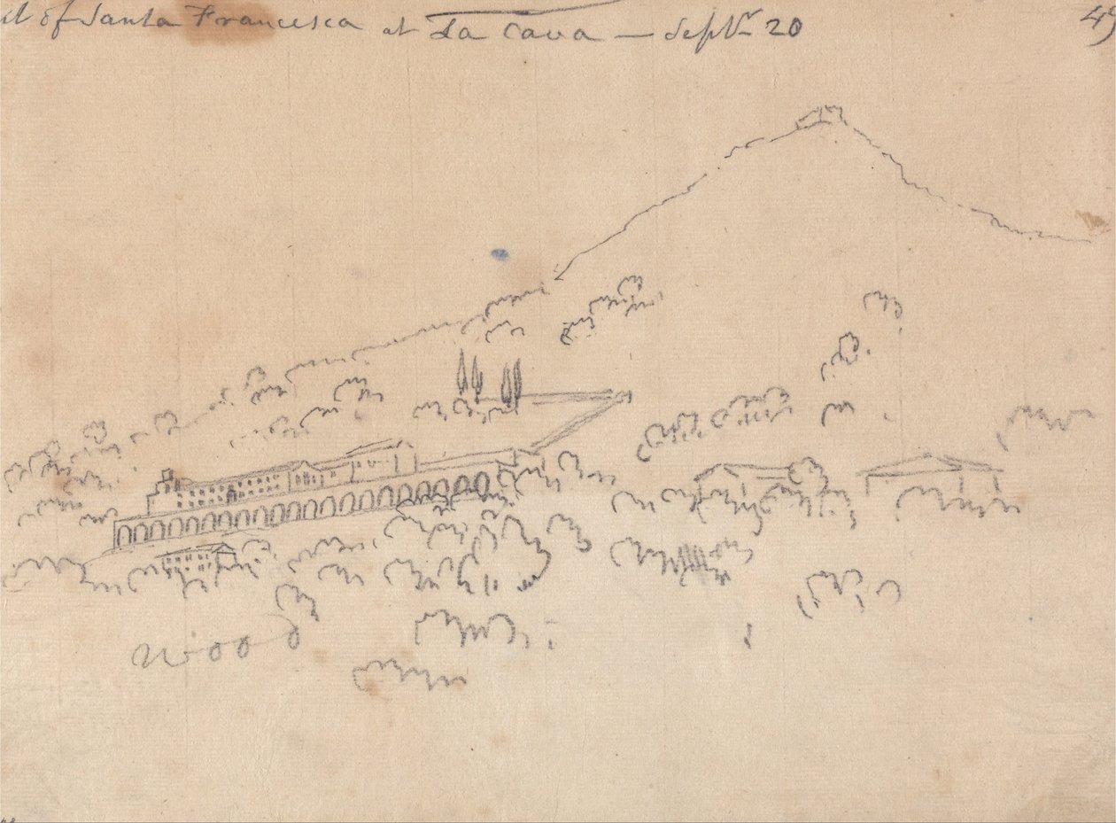 Santa Francesca på La Cava, 20 september av John Robert Cozens