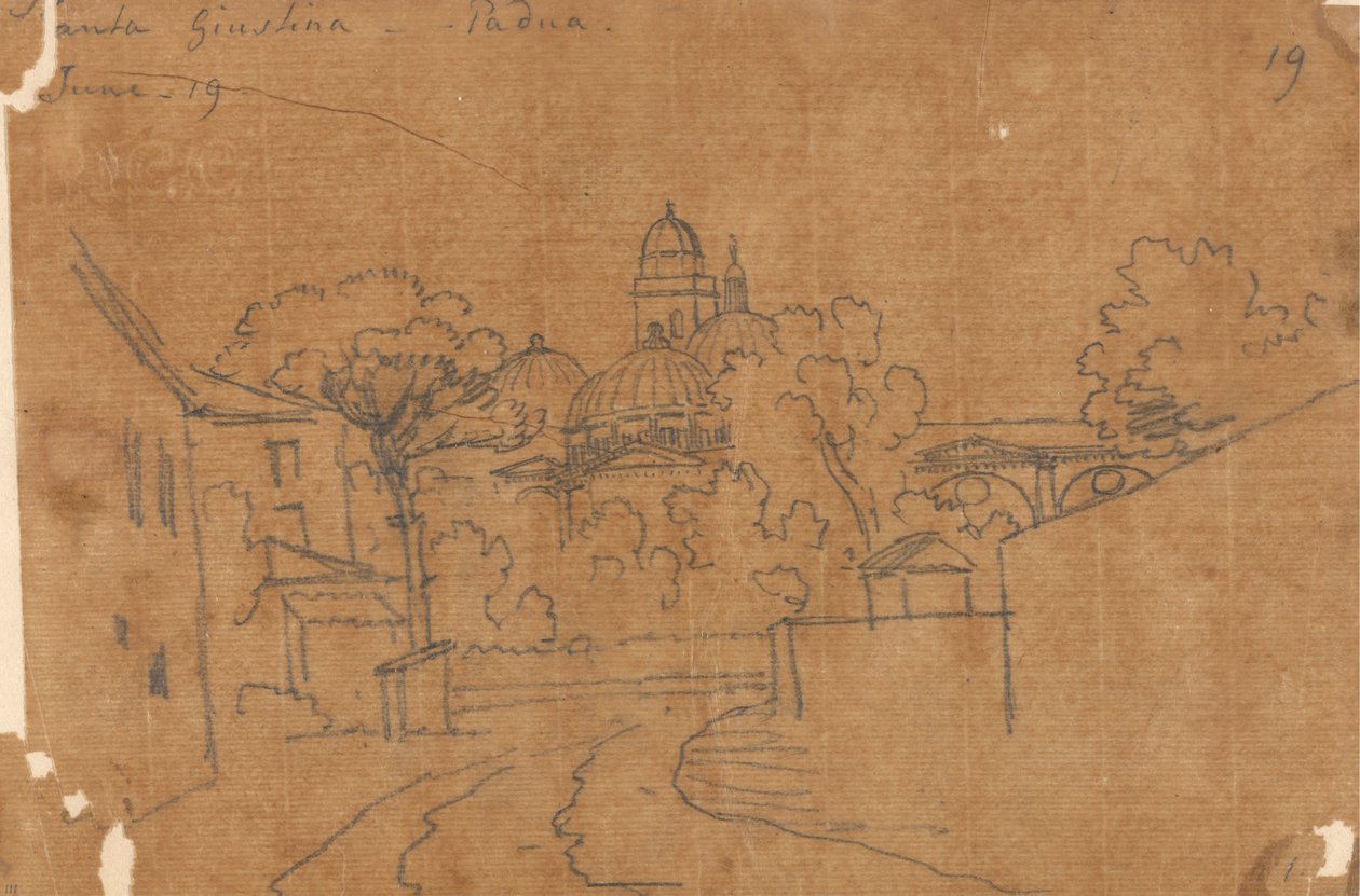 Santa Giustina, Padua, 19 juni av John Robert Cozens