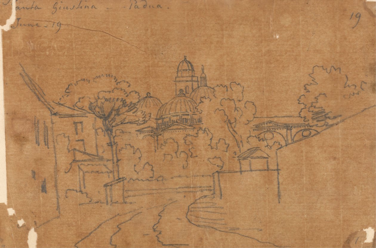 Santa Giustina, Padua, den 19 juni av John Robert Cozens