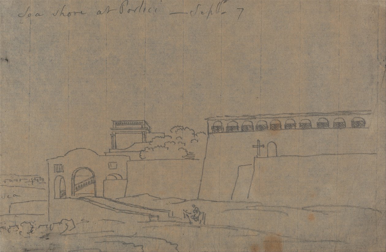 Sea Shore vid Portici, den 7 september av John Robert Cozens