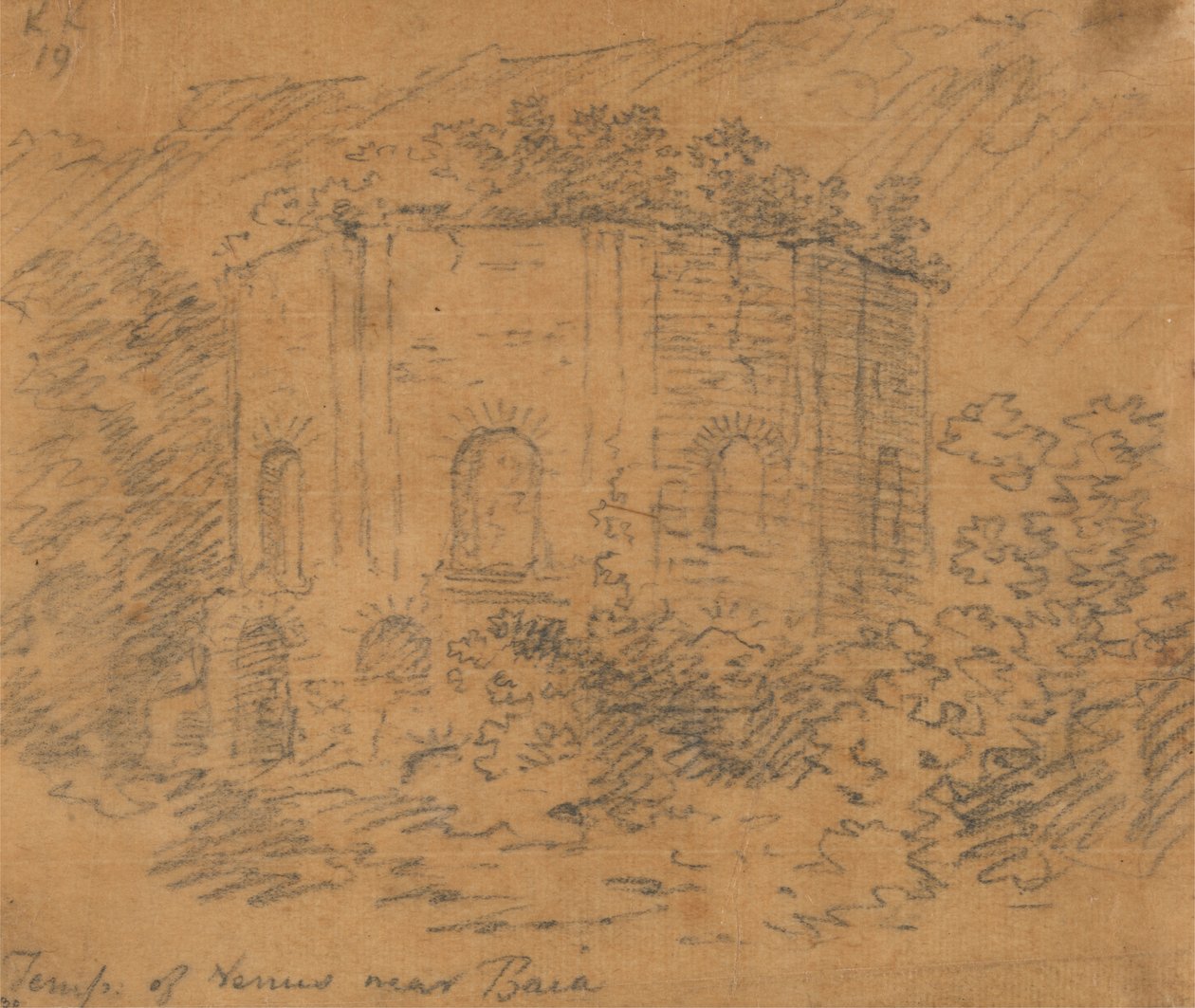 Venus tempel nära Baia av John Robert Cozens