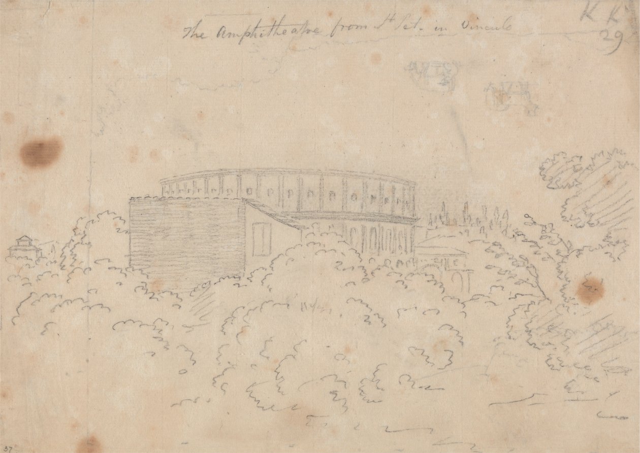 Amfiteatern sett från S. Pietro i Vinculo av John Robert Cozens