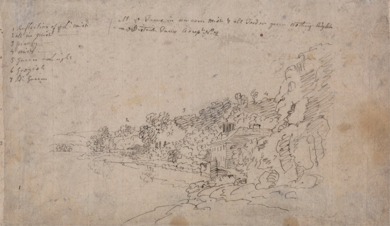 The Banks of the Avon vid Hotwells av John Robert Cozens