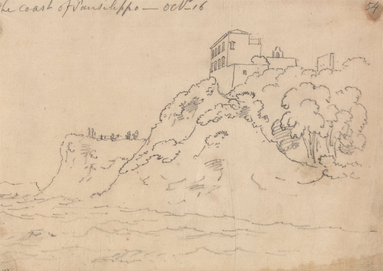 Kusten av Posillipo, 16 oktober av John Robert Cozens