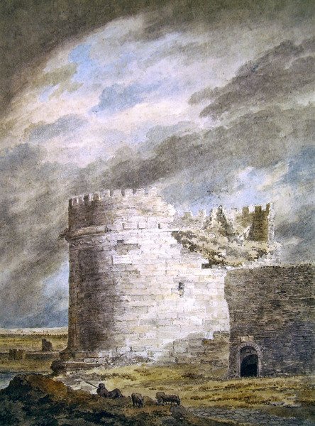Cecilia Metellas grav, Capo di Bore, nära Rom (penna och akvarell på papper) av John Robert Cozens