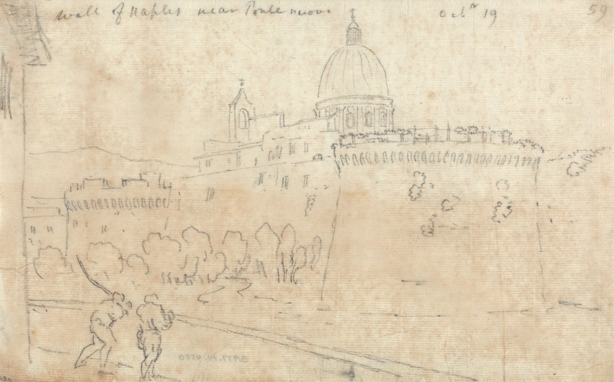 Neapelmuren nära Ponte Nuovo av John Robert Cozens