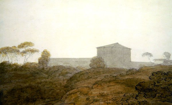 Villa Lante, Rom (akvarell på papper) av John Robert Cozens