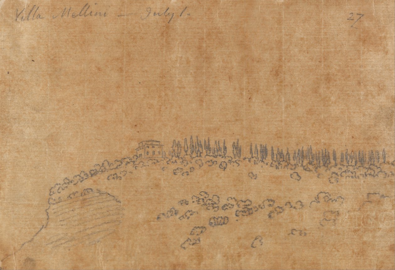Villa Mellini, den 1 juli av John Robert Cozens