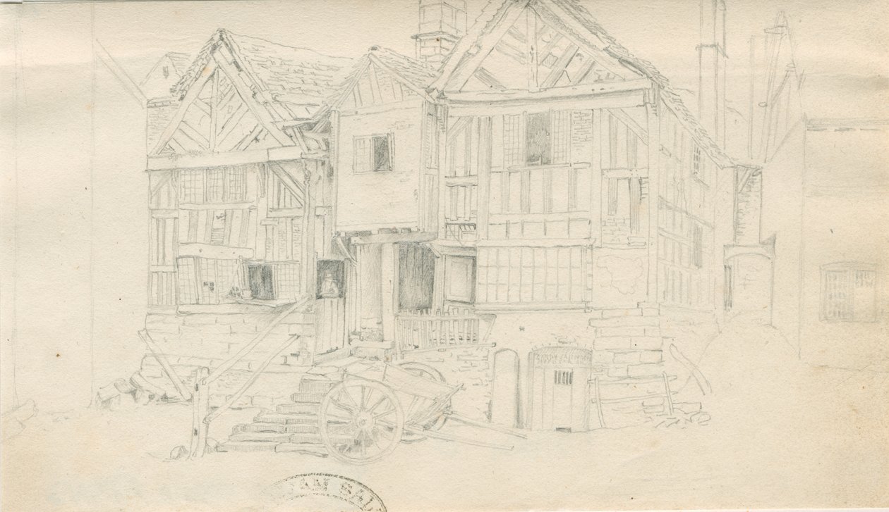 Uttoxeter Town - [Ale Warehouse]: blyertsteckning och [?mitten av 1800-talet] (teckning) av John Robert Fernyhough