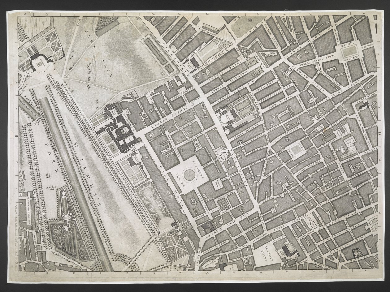 Plan av London, Piccadilly, St. James