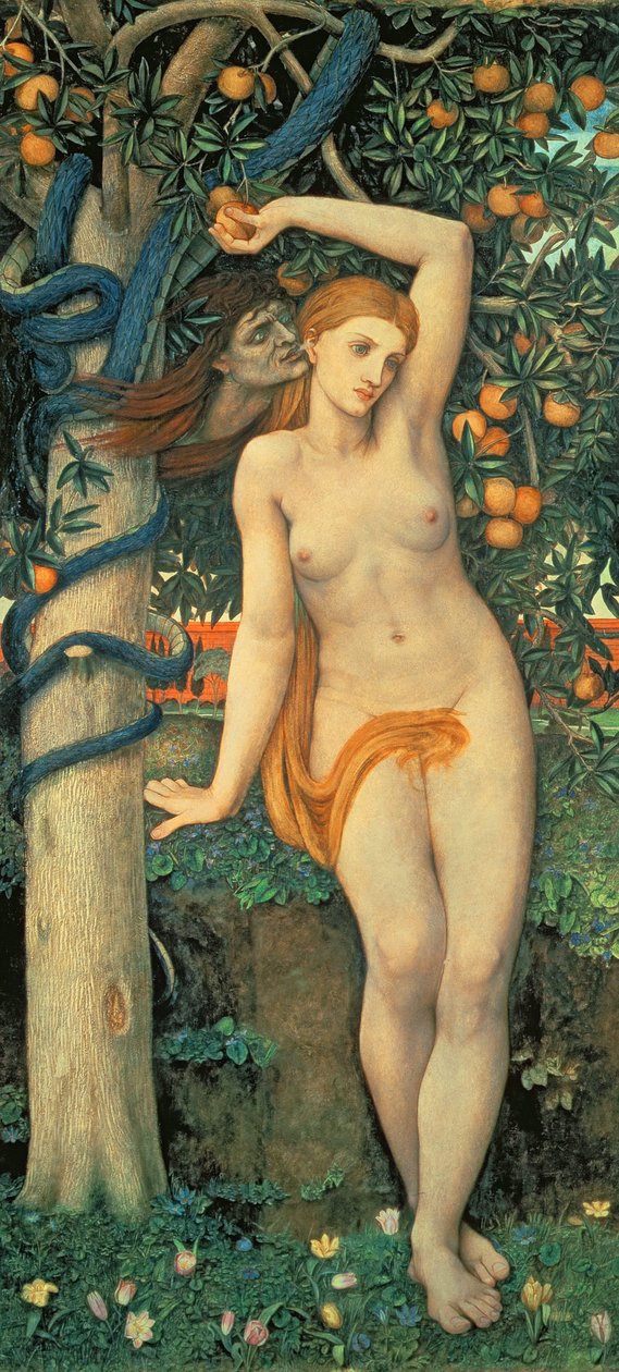 Eve Tempted, ca 1877 (tempera på panel) av John Roddam Spencer Stanhope