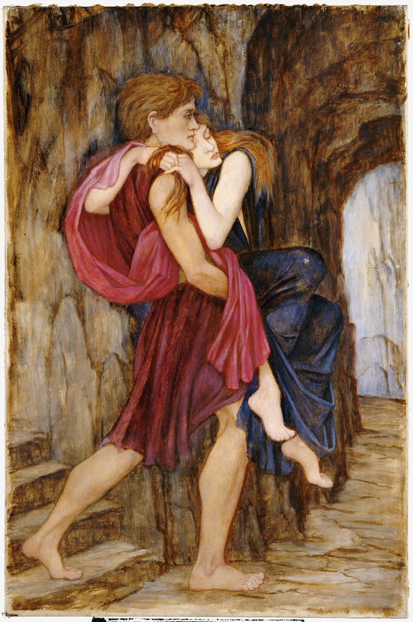 Flykten, ca 1900 av John Roddam Spencer Stanhope