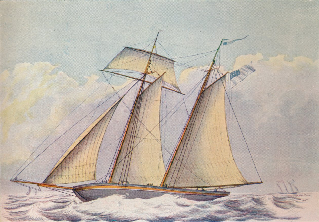 American Topsail Schooner, 1825 av John Rogers