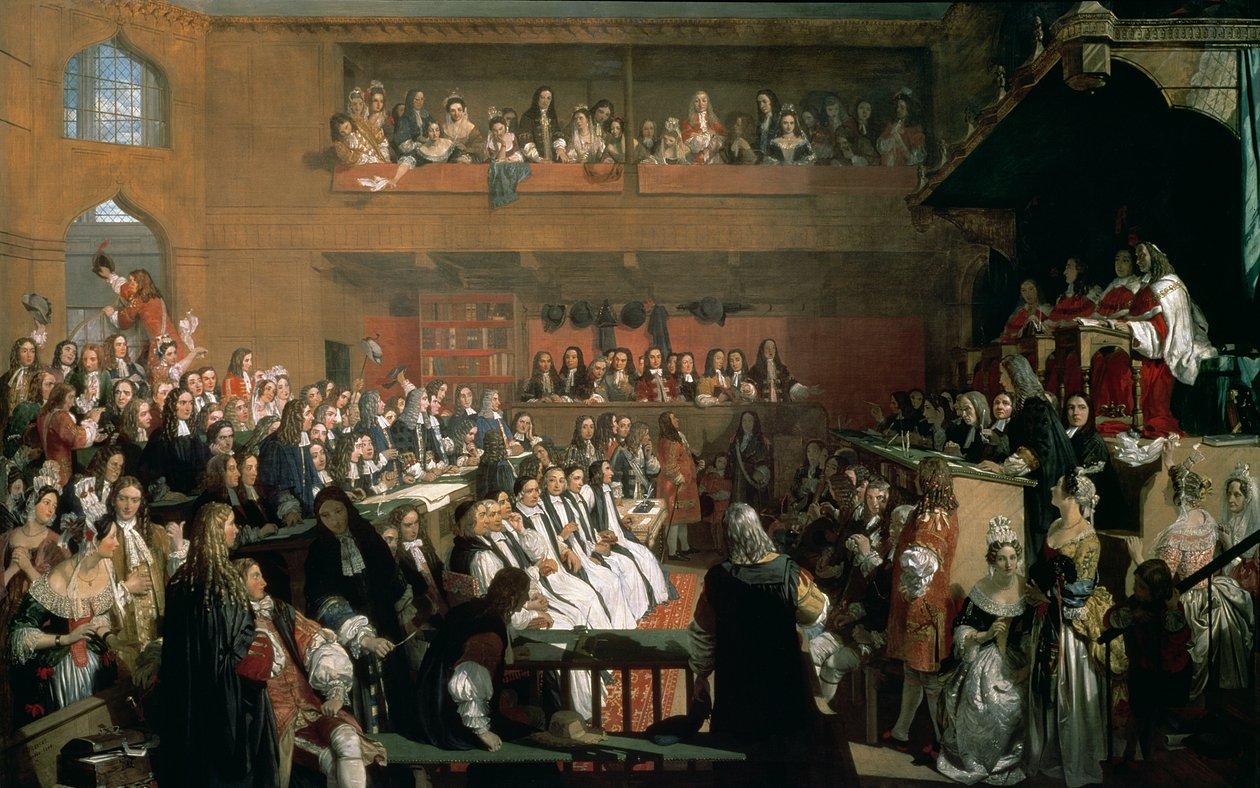 Rättegången mot de sju biskoparna i underhuset under James II:s regeringstid av John Rogers Herbert