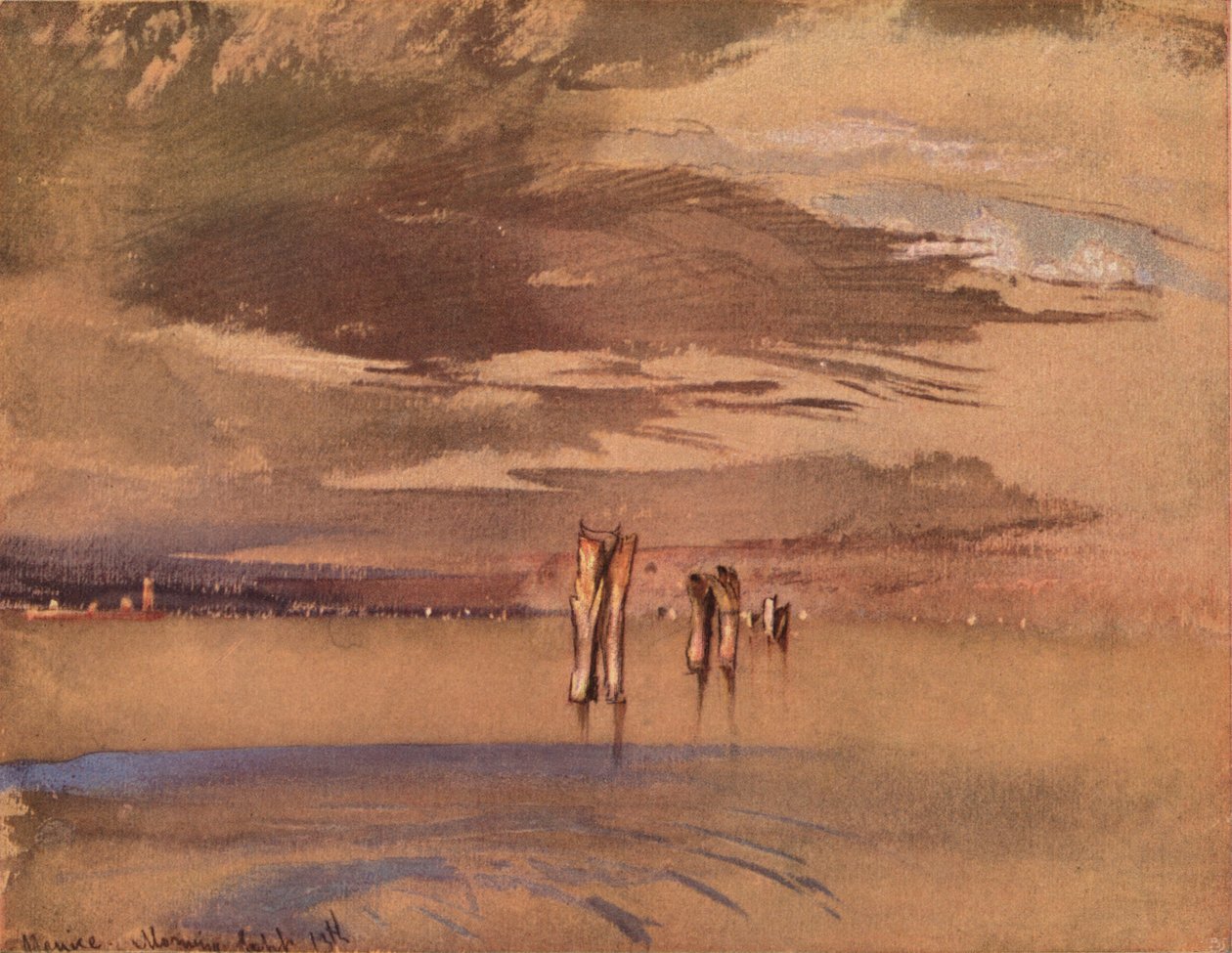 En grå morgon nära Venedig, 1800-talet av John Ruskin