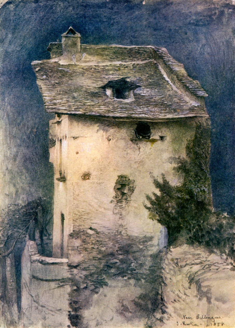 En förfallen stuga, 1800-tal. av John Ruskin