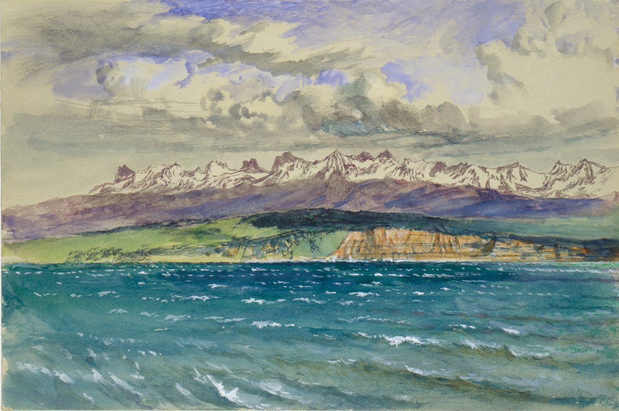 Eftermiddag på våren, med sydlig vind, vid Neuchâtel, 30 april 1869 av John Ruskin