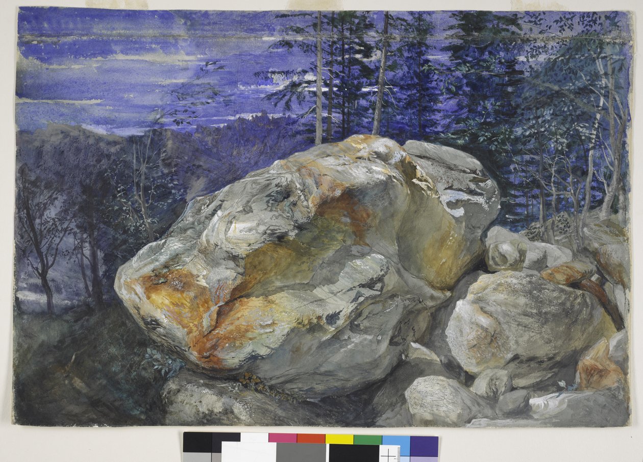 Fragment of the Alps, c.1854-56 (wc & gouache över penna på papper) av John Ruskin