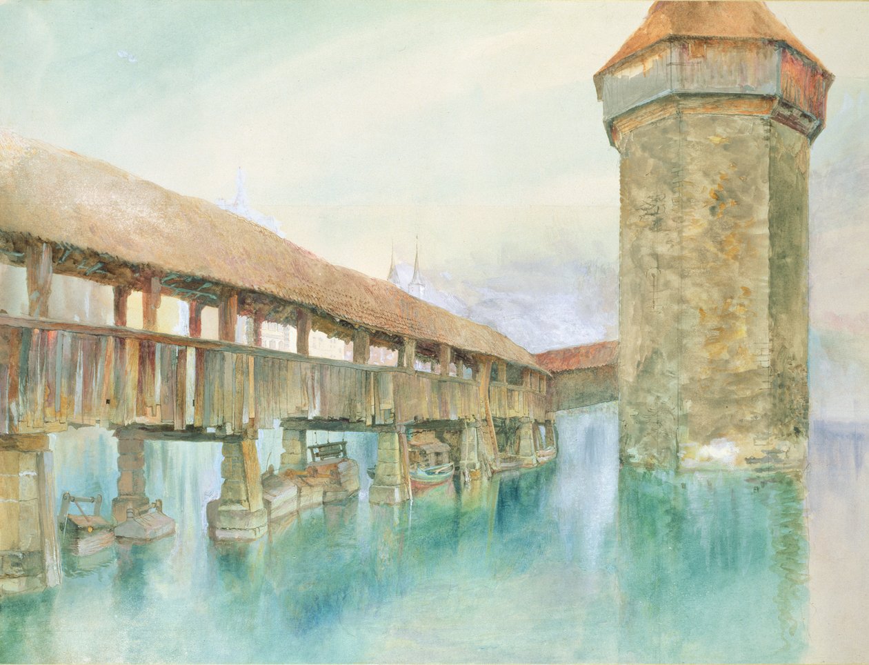 Kapellbrucke, Luzern, 1800-talet av John Ruskin