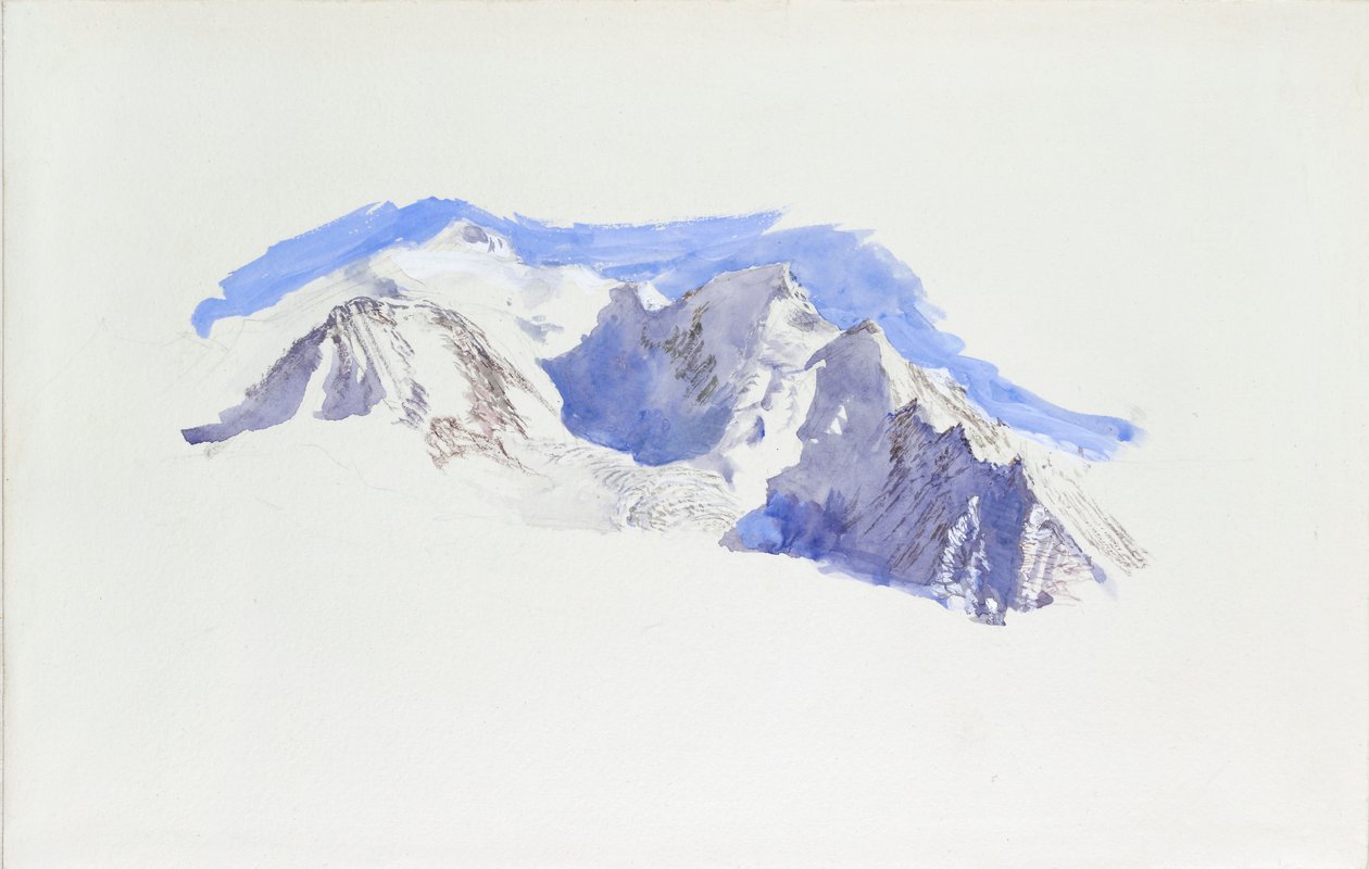Mont Blanc från Saint-Martin-sur-Arve, oktober 1874 av John Ruskin