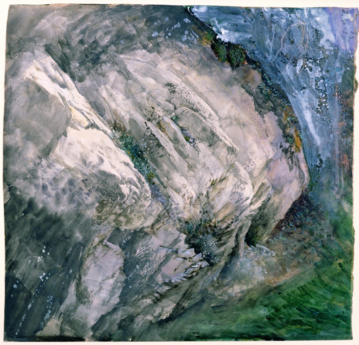 Stenar och vegetation vid Chamouni, 1854 av John Ruskin