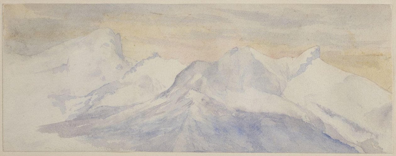 Snötäckta Alperna av John Ruskin