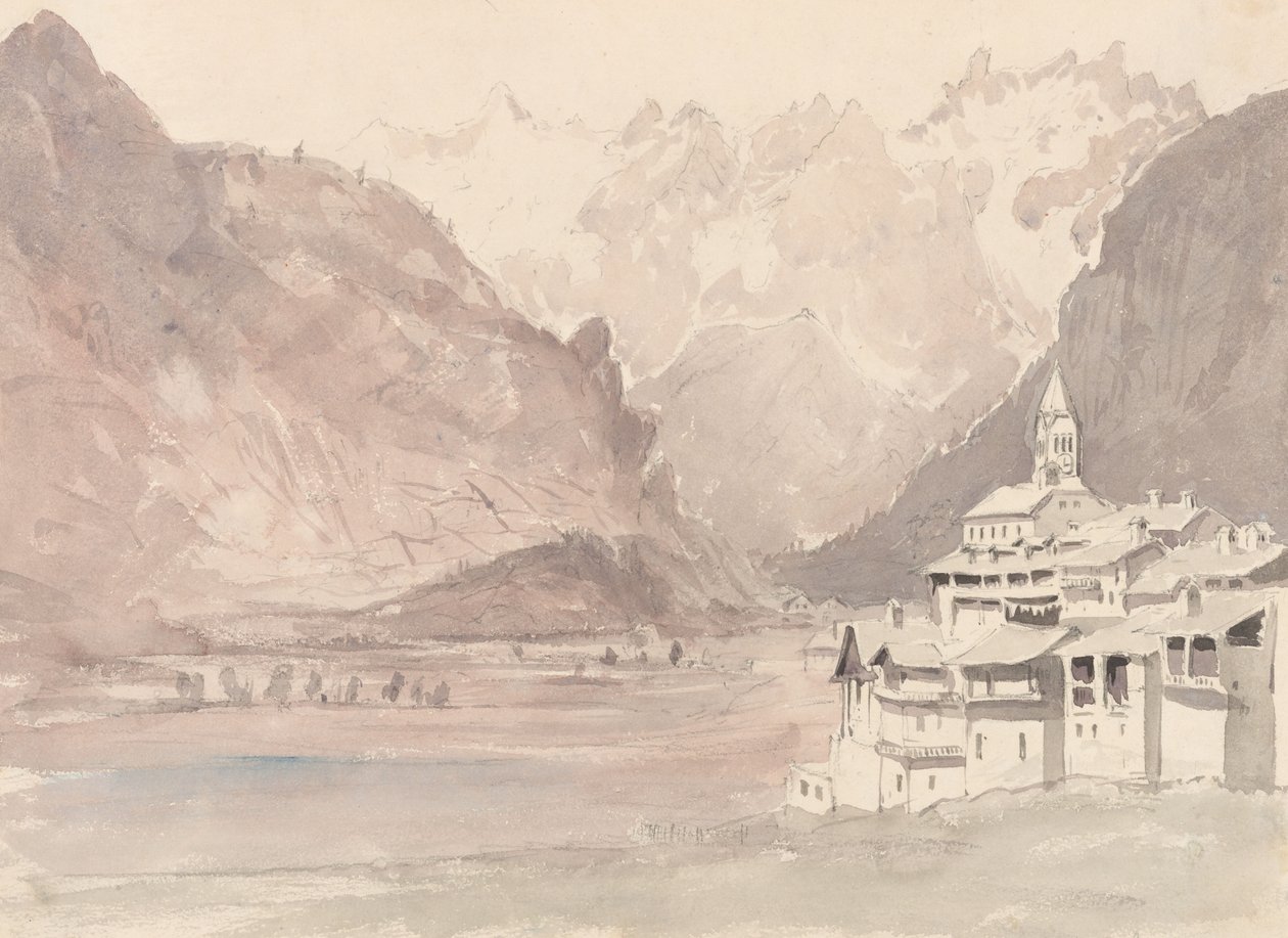 Schweiziskt bergslandskap av John Ruskin