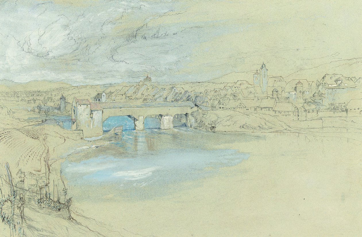 Bron över Rheinfelden, Schweiz av John Ruskin