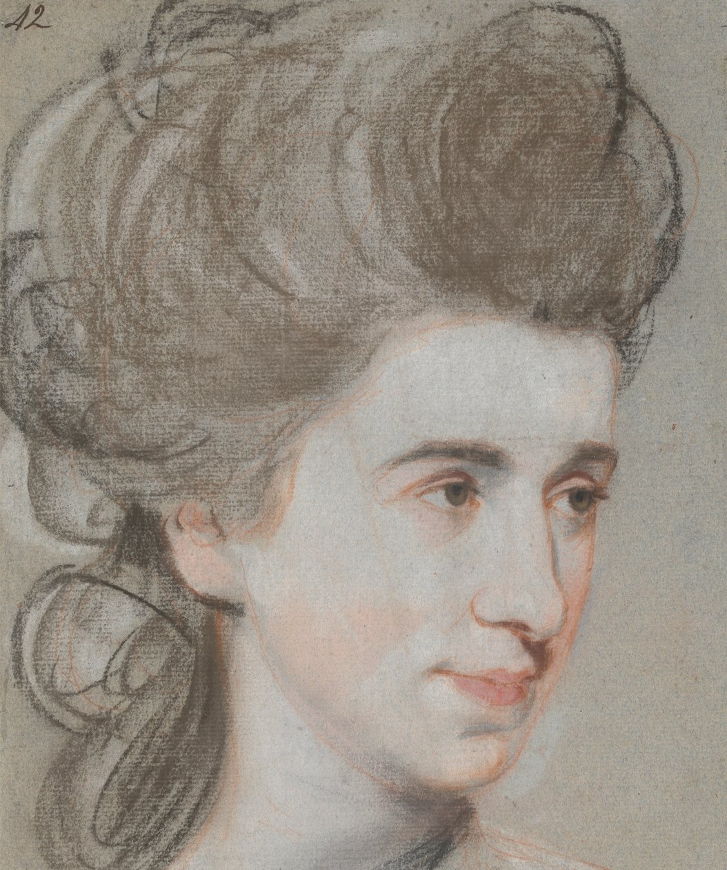 Head of a Lady av John Russell