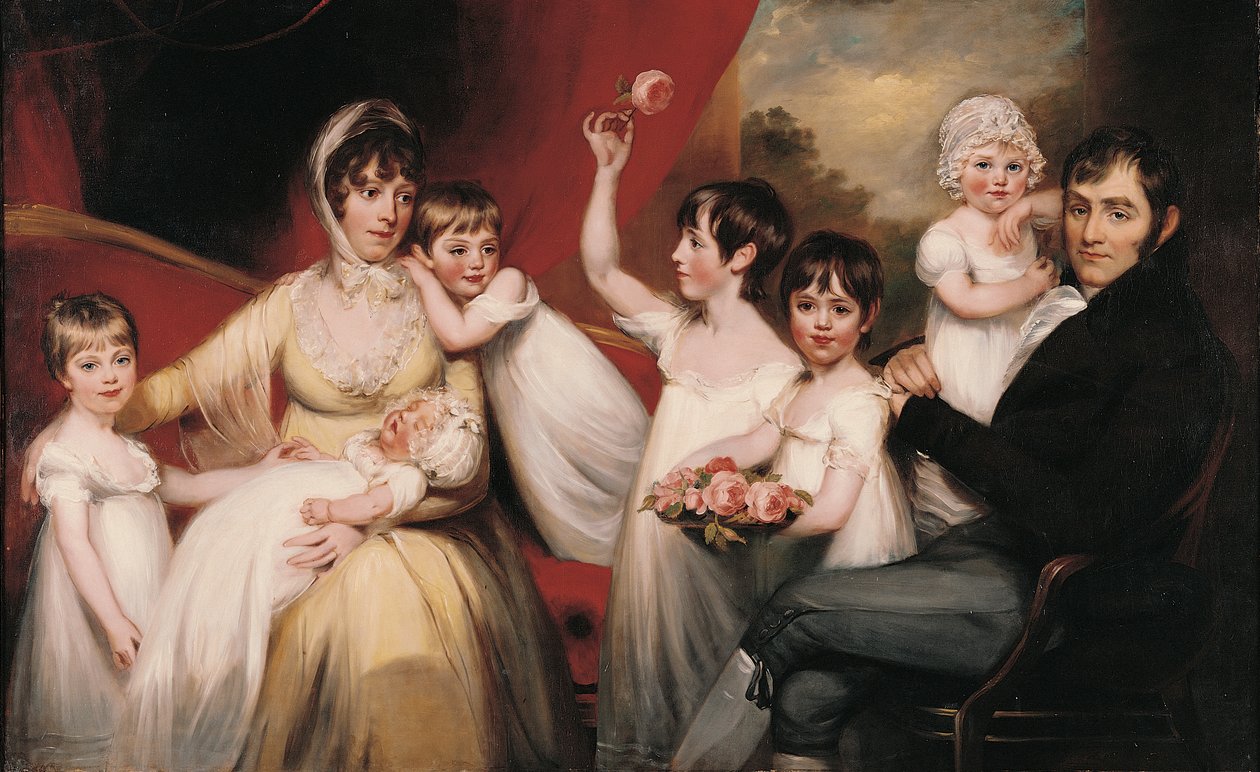 John Lee och hans familj, ca 1800 (olja på duk) av John Russell