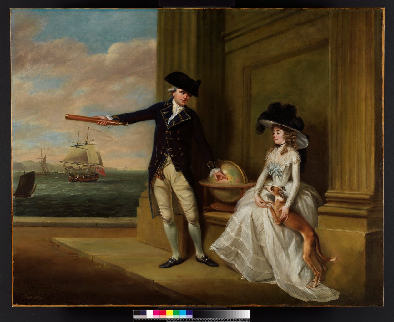 Porträtt av kapten och fru Hardcastle, 1785 av John Russell