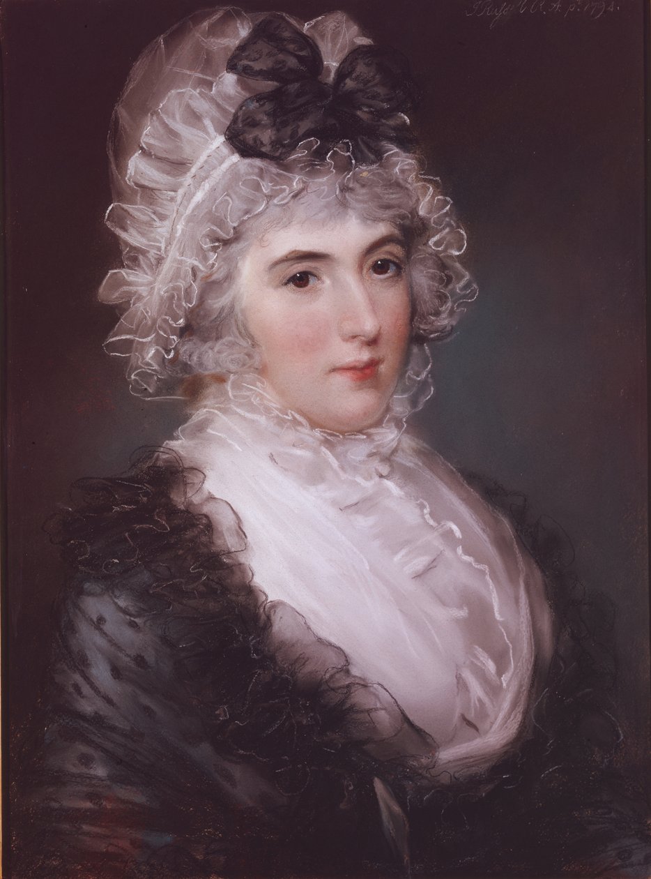 Porträtt av Mrs Janet Grizel, 1794 av John Russell