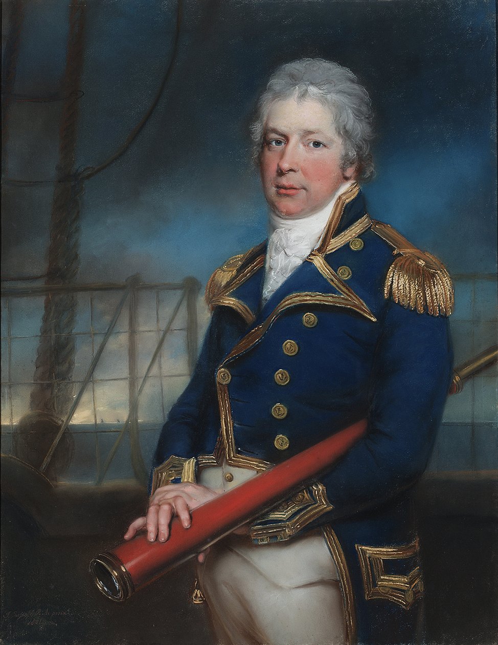 Porträtt av konteramiral William Pierrepont (1767-1813) av John Russell