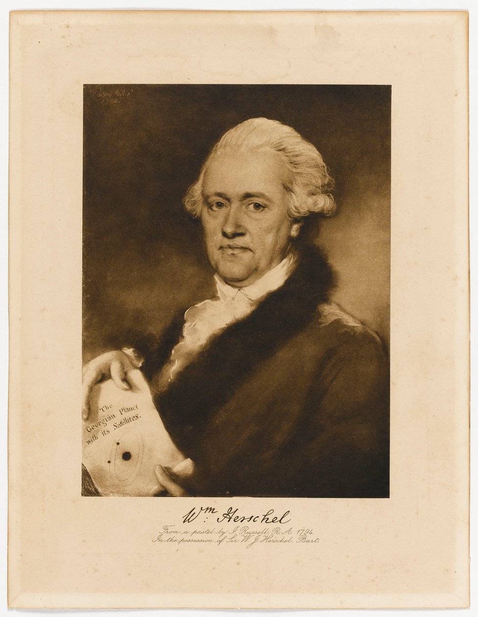 Sir William Herschel (1738-1822) (fotogravyr) av John Russell