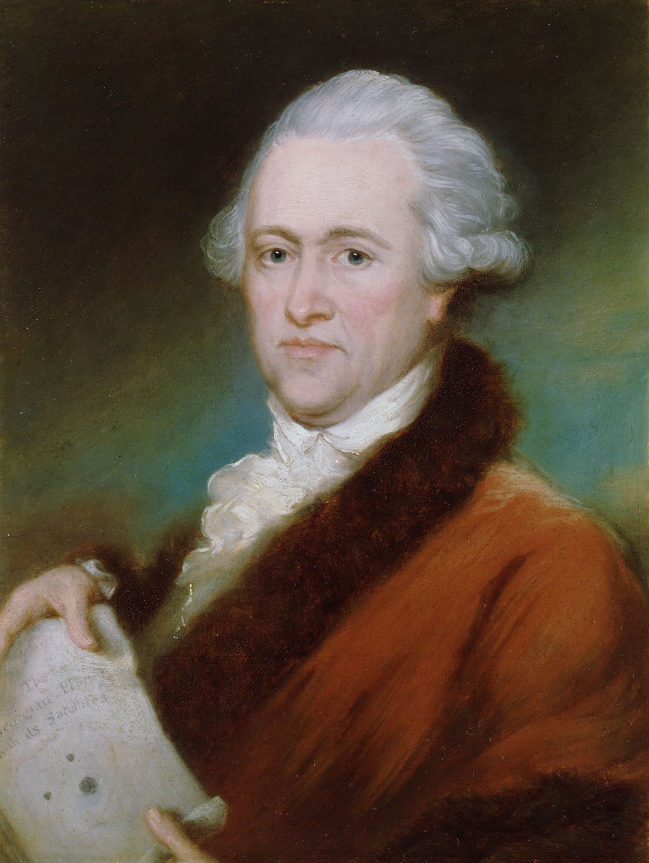 Sir William Herschel (1738-1822), ca 1795 (olja på pannå) av John Russell