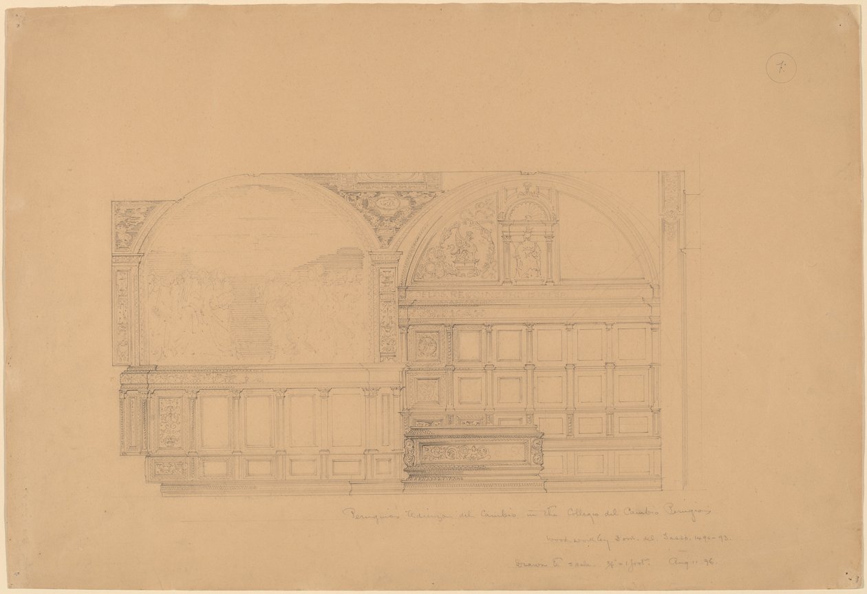 Peruginos Udienza del Cambio i Collegio del Cambio, Perugia av John Russell Pope