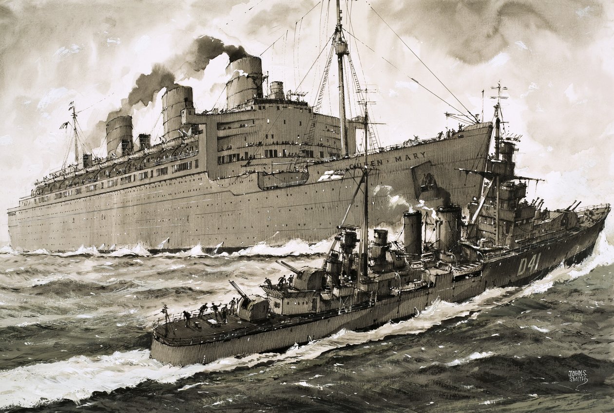Queen Mary slår till mot kryssaren Curacoa av John S. Smith