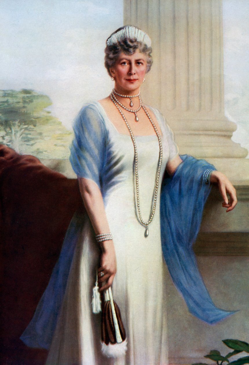 Mary of Teck, drottning gemål av George V av Storbritannien, 1937 av John Saint Helier Lander