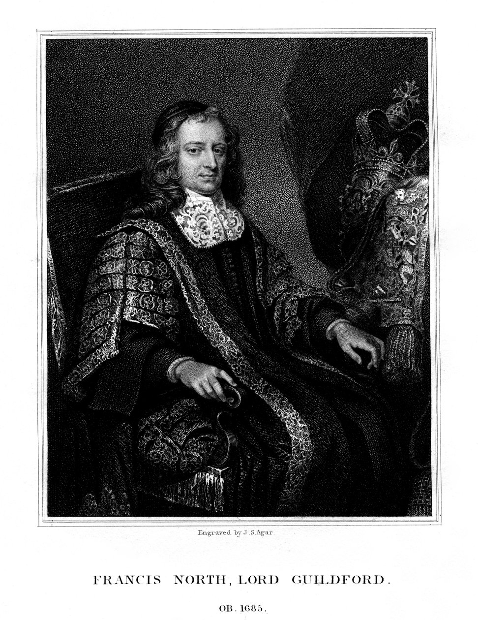 Francis North, 1:e baron Guilford, 1823. av John Samuel Agar
