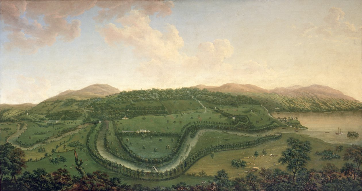 Taymouth från norr, 1755 av John Sanger