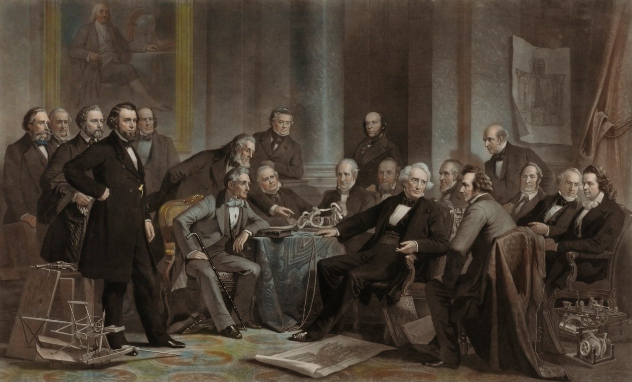 Framstegens och uppfinningarnas män (Vid Cooper Union, 1857) av John Sartain
